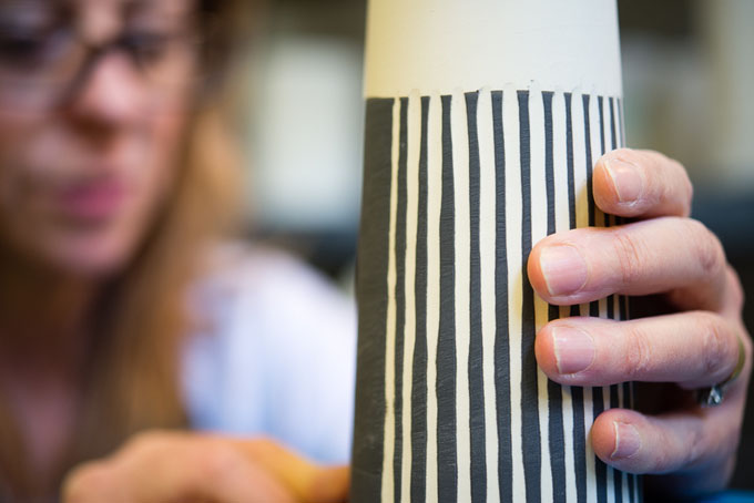 Lara Scobie in her studio 2016